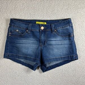 YMI Women/Juniors Denim Shorts Size 7 Stretch Dark Wash Mid Rise Jean Shorts